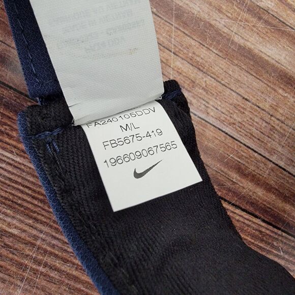 Nike Dri-FIT PACELINE Ace Visor M/L Blue White Swoosh Adjustable Performance Hat - Picture 8 of 9